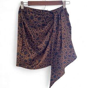 House of Harlow 1960 Asymmetrical Animal Print Skirt